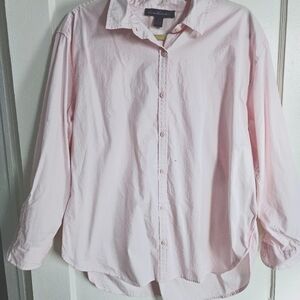 Gloria Vanderbilt Shirt Roll Up/long Sleeve Size Large